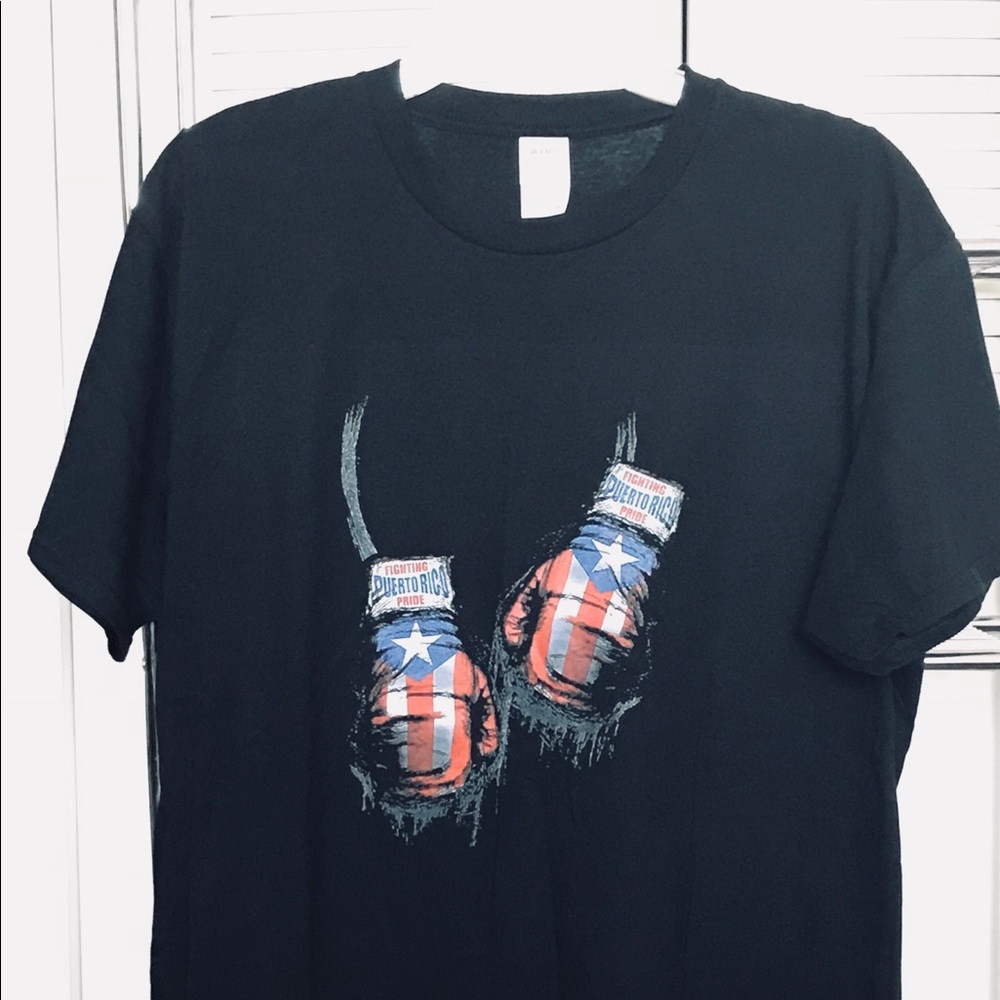 T-Shirt Casual Man Tees Puerto Rico Boxer Male